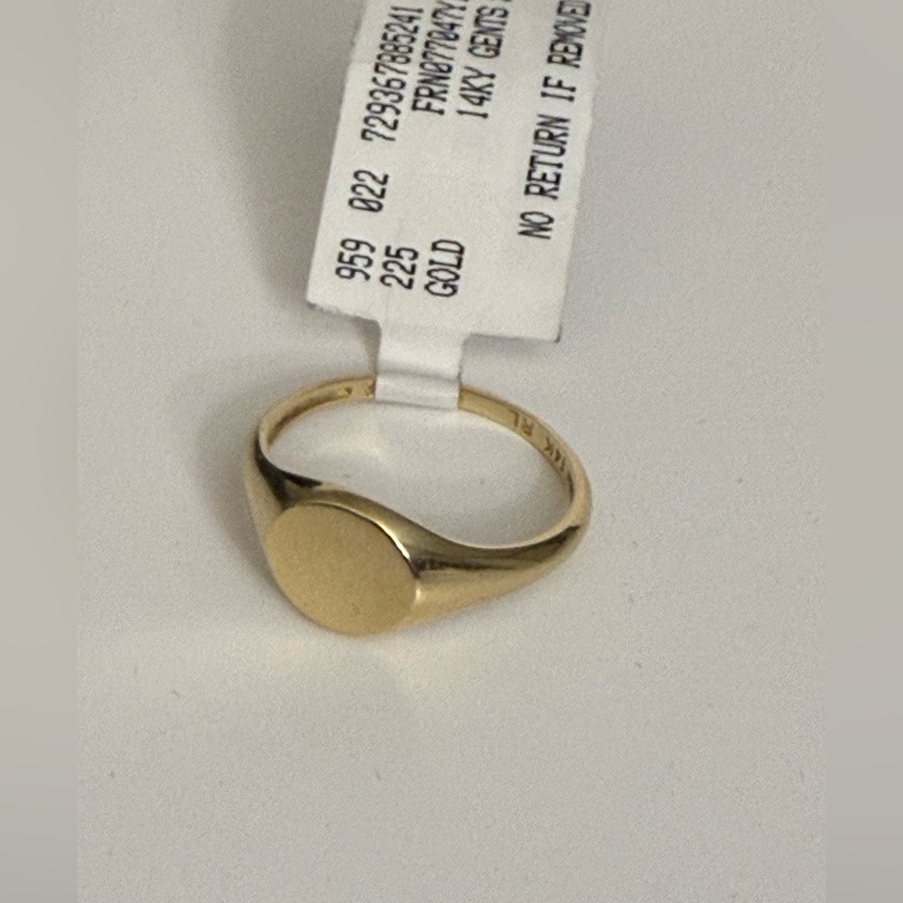 NWT $1052 saks fifth avenue Women’s 14 K SOLID Gold Signet Ring - Picture 8 of 16